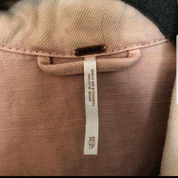 Free people lace up denim moto jacket - Picture 3 of 3